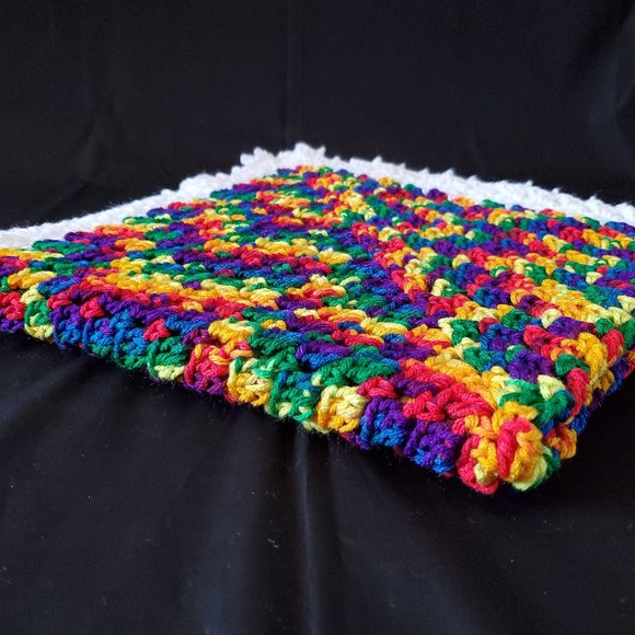 Crochet Rainbow Baby Blanket/New - Picture 6 of 6